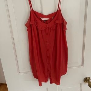 Rebecca Taylor Size 12 coral silk top